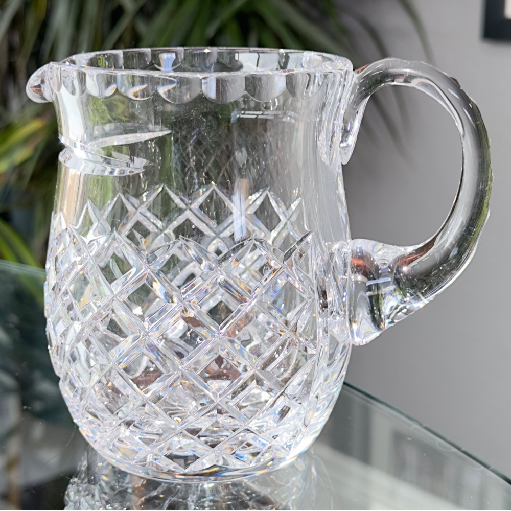 Gorgeous Vintage Ceska “Canterbury” Bohemian Crystal 5” Pitcher - Perfect